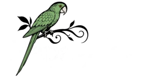 Papagalos White Logo