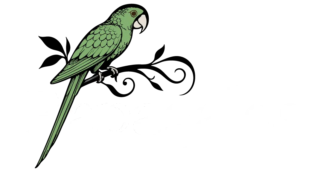 Papagalos White Logo